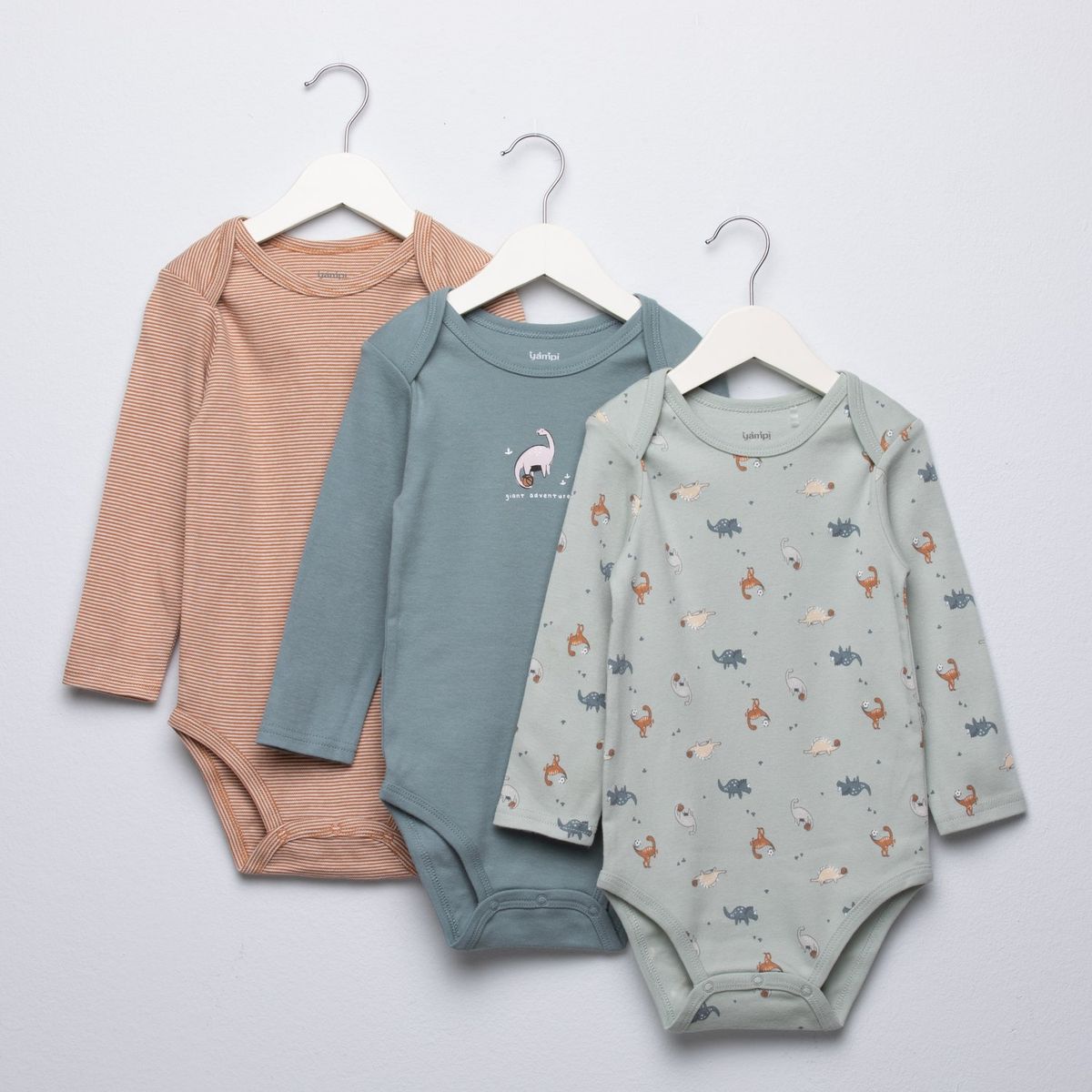 YAMP - Body Bebé Niño Pack X3 Algodón Yamp