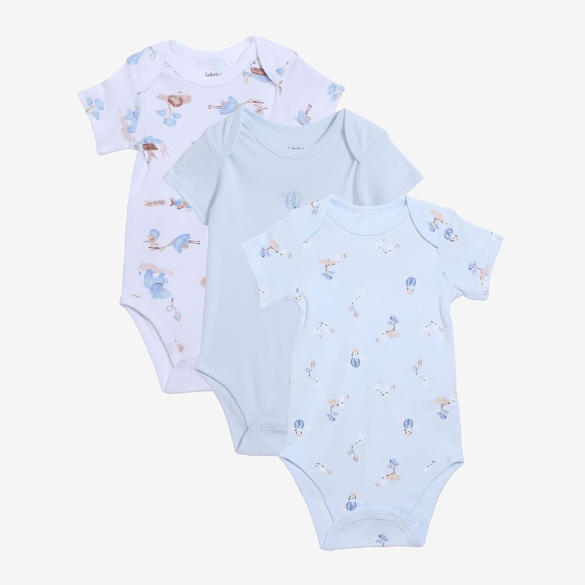 YAMP - Body Bebé Niño Pack X3 Algodón Yamp