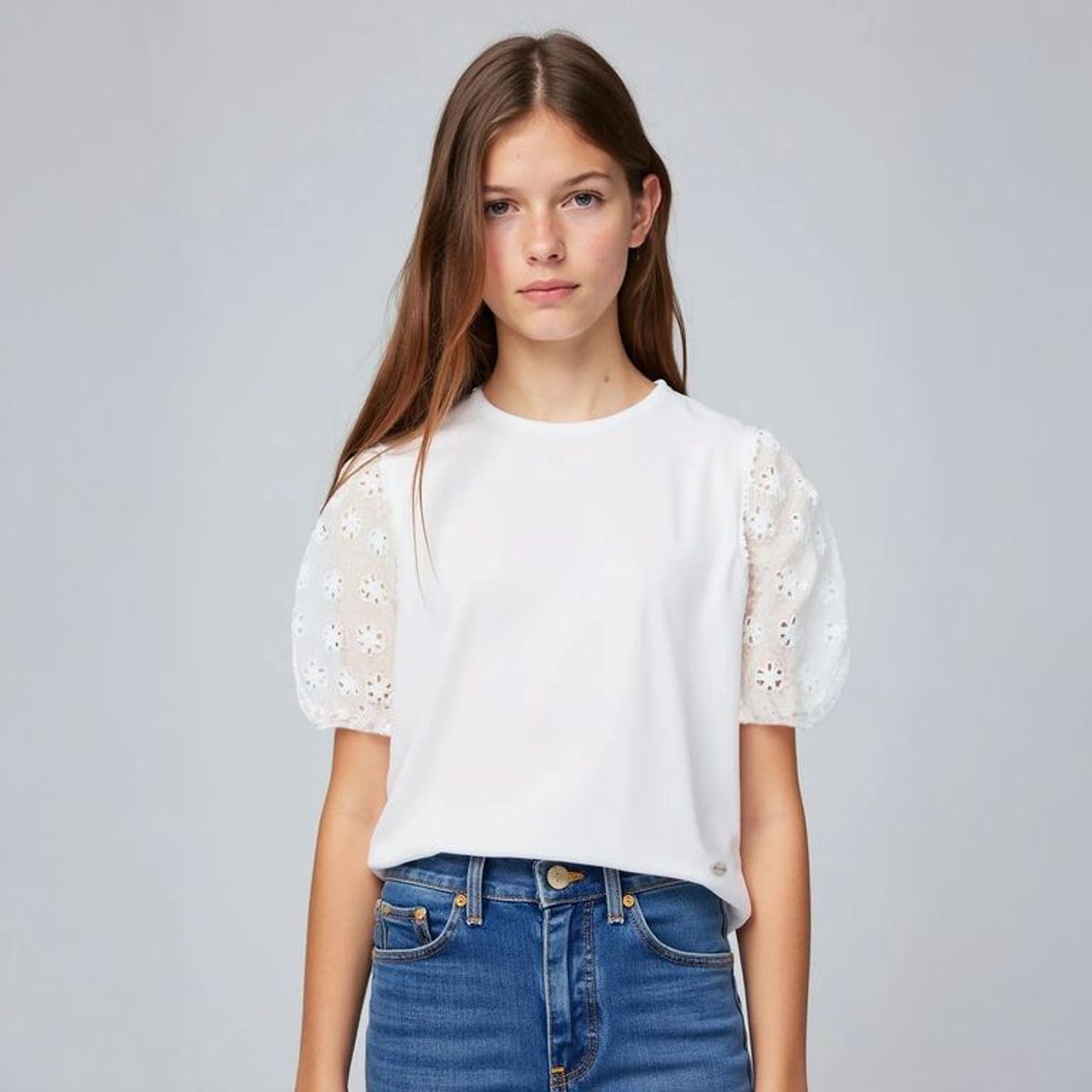 ELEVEN - Polo Algodón Eleven Niña Manga Corta Diseño Liso