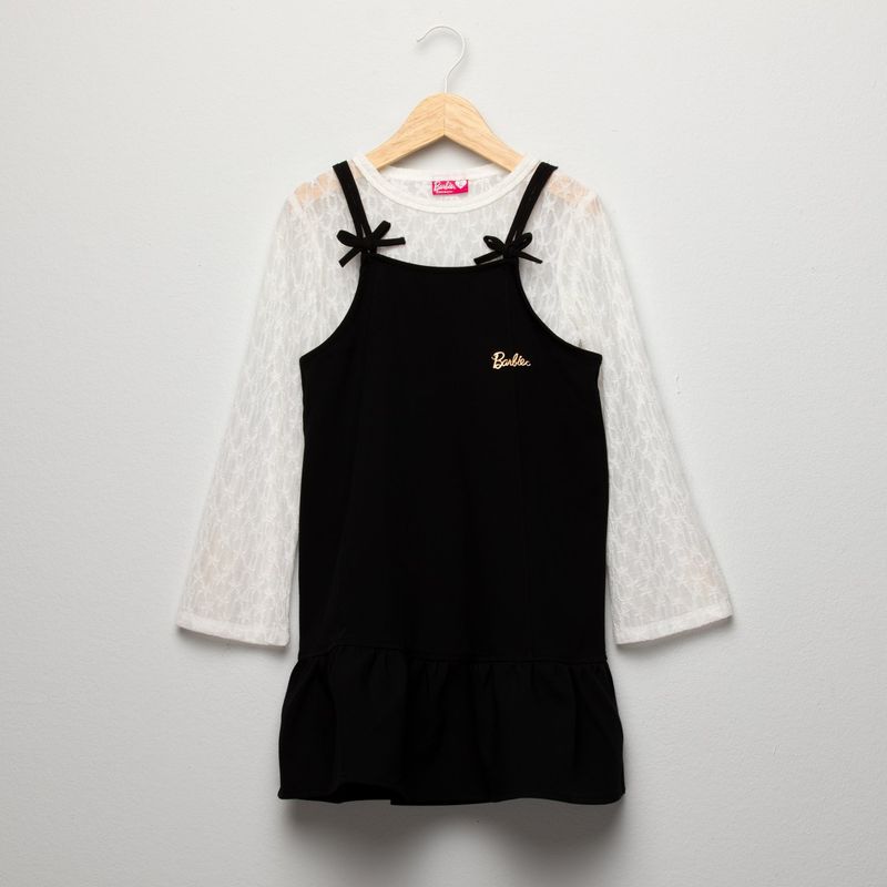 BARBIE - Vestido Niña Manga Larga Barbie