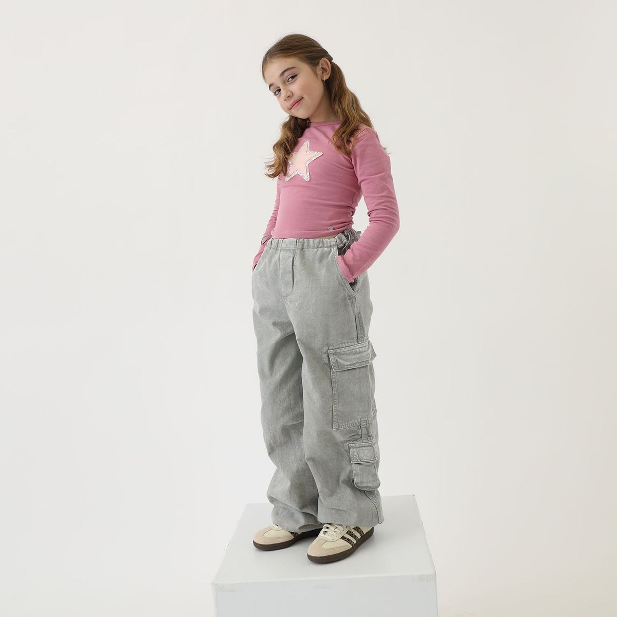 ELEVEN - Jeans Parachute Algodón Eleven Niña Diseño Liso Urbano