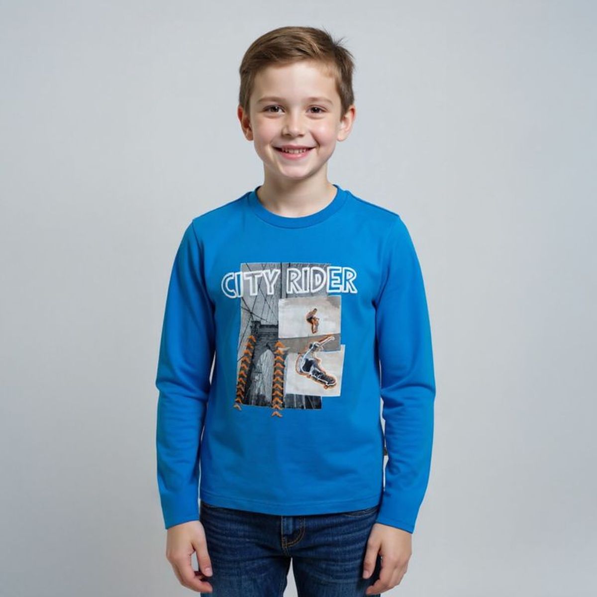 YAMP - Polo Algodón Manga Larga Estampada Niño Yamp