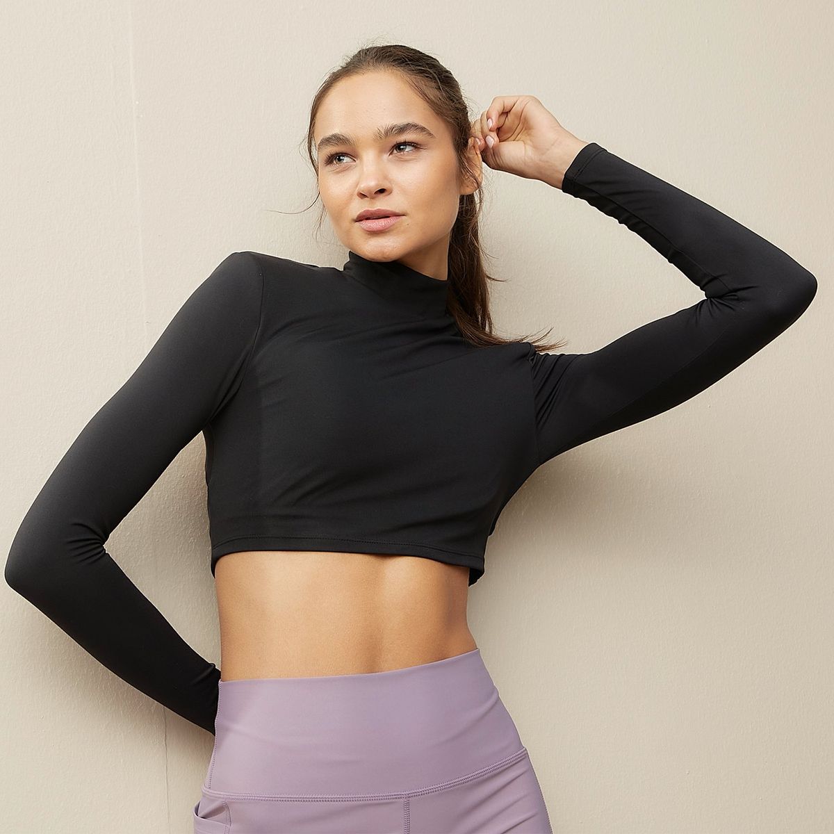 DIADORA - Crop Top Manga Larga Deportivo Diadora Mujer