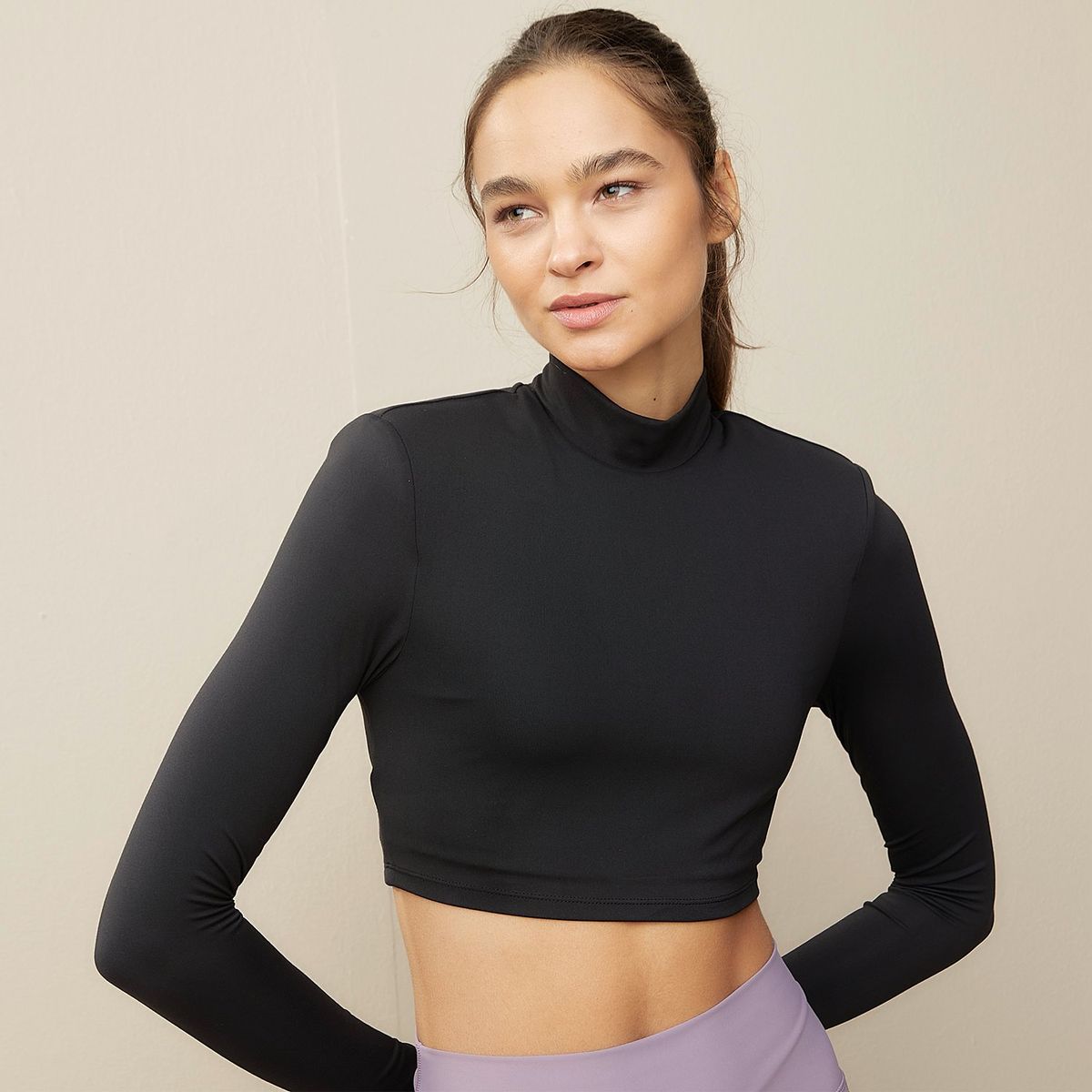 DIADORA - Crop Top Manga Larga Deportivo Diadora Mujer