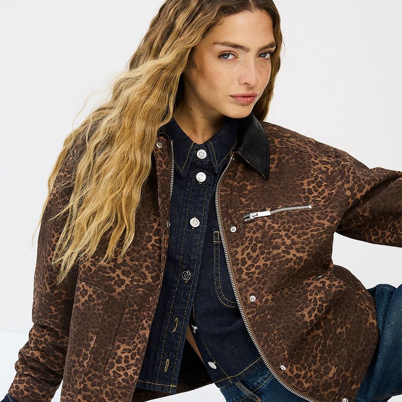 DENIMLAB - Casaca Denimlab Mujer Algodón Manga Larga Diseño Casual