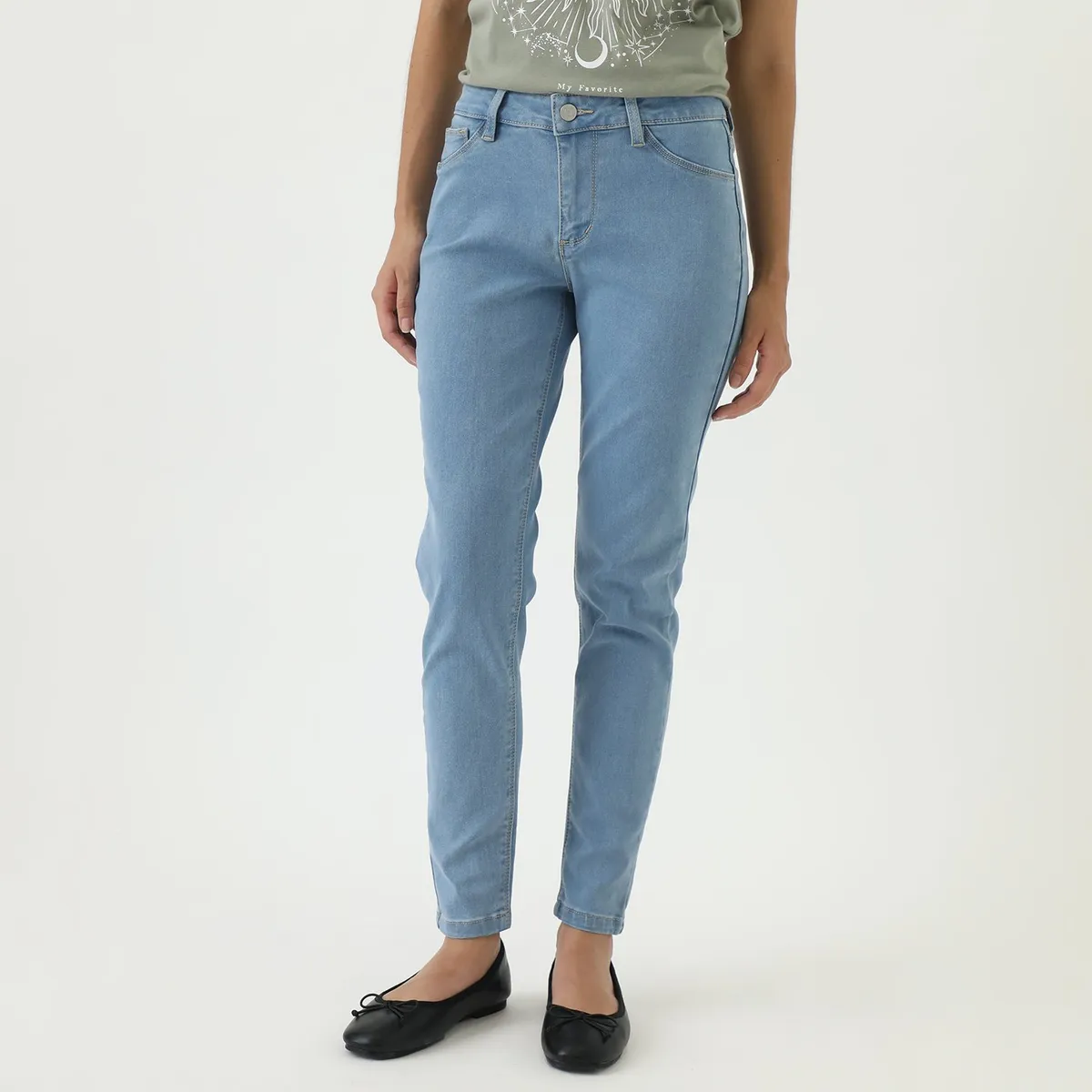 SYBILLA - Jean Skinny Tiro Alto Mujer Sybilla