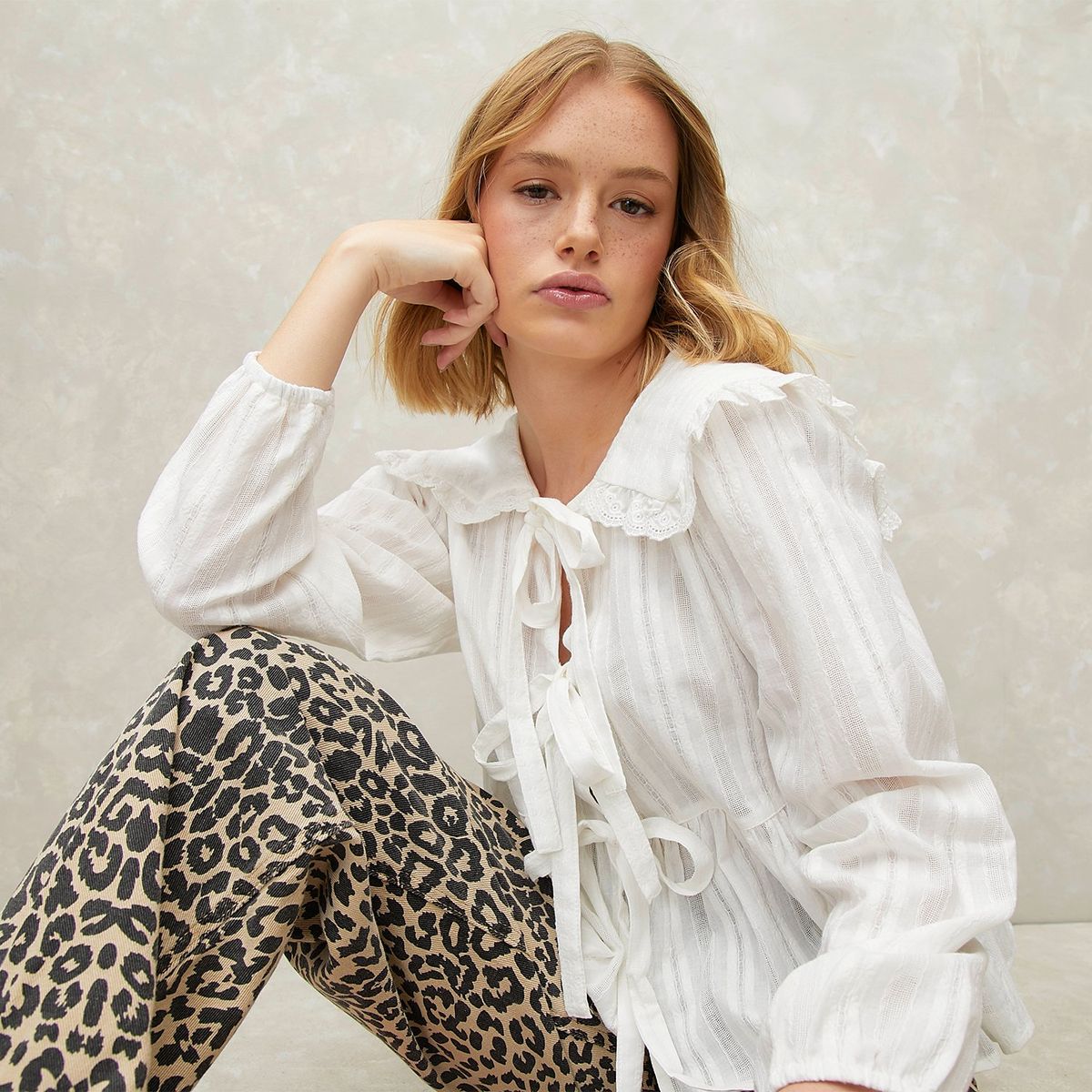 SYBILLA - Blusa Sybilla Manga Larga Algodón Mujer