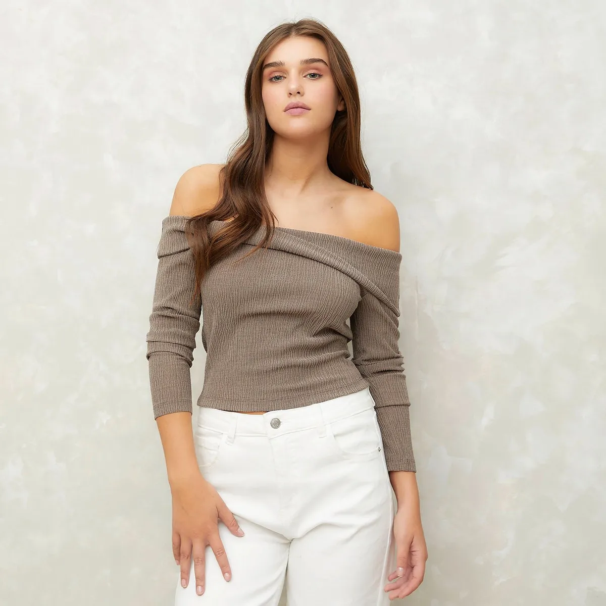 SYBILLA - Polo Manga Larga Casual Mujer Sybilla