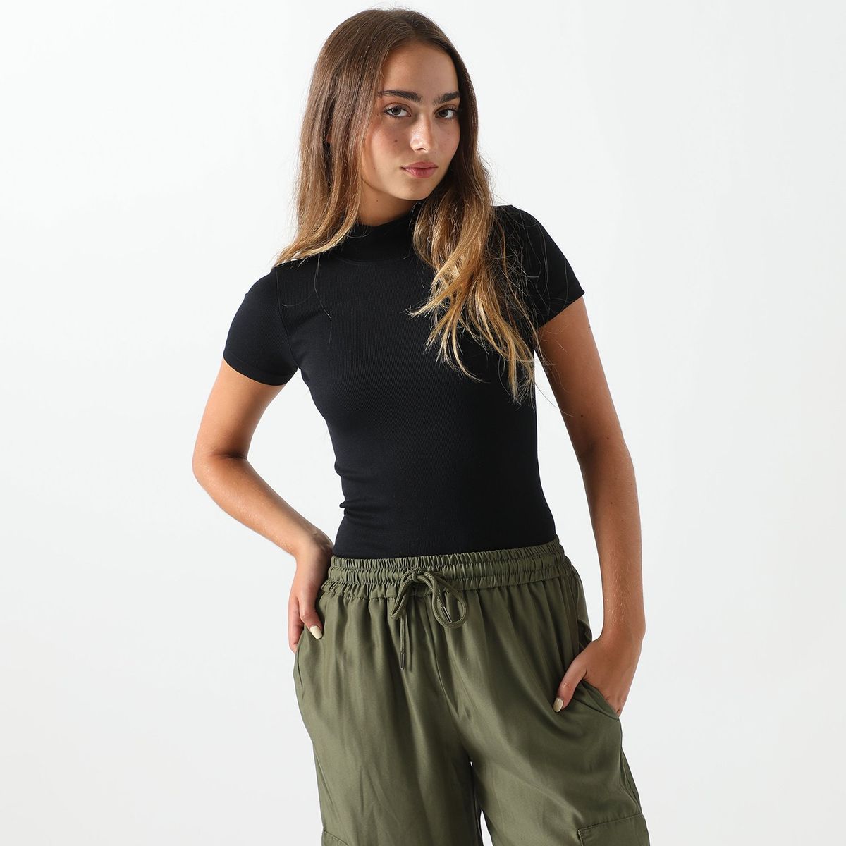 DENIMLAB - Body Manga Corta Casual Mujer Denimlab