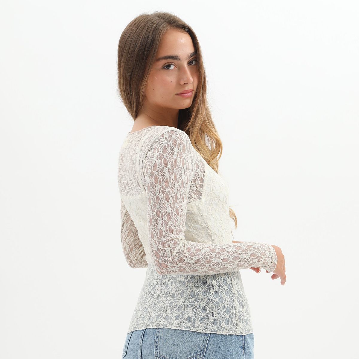 DENIMLAB - Polo Manga Larga Casual Mujer Denimlab