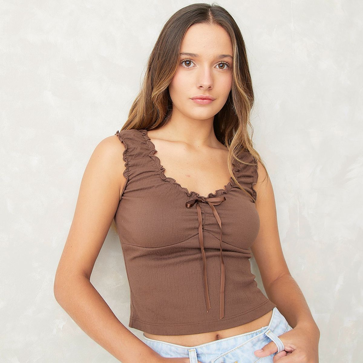 SYBILLA - Peto Sybilla Sin Mangas Algodón Casual Mujer