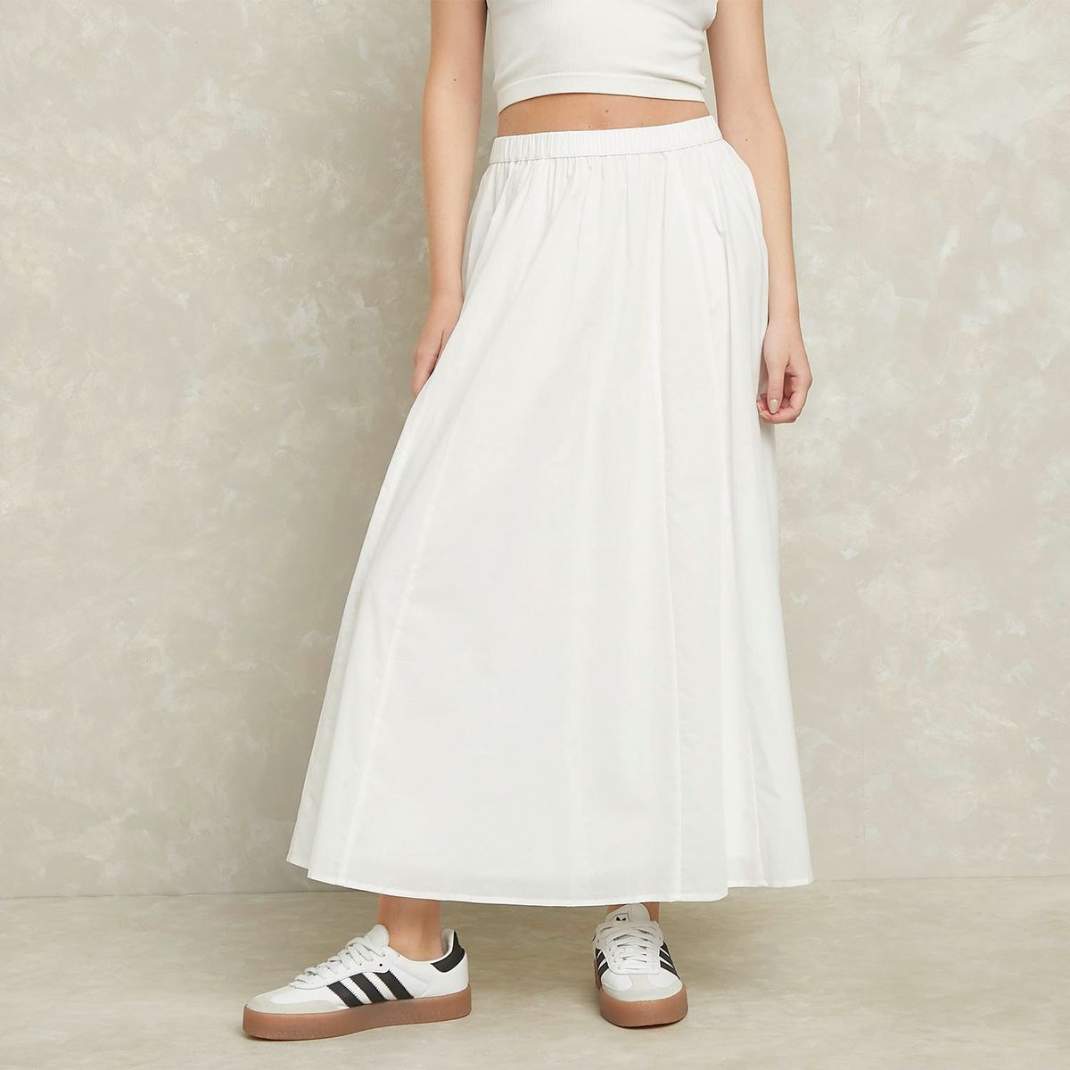 SYBILLA - Falda Sybilla Larga Algodón Tiro Alto Mujer