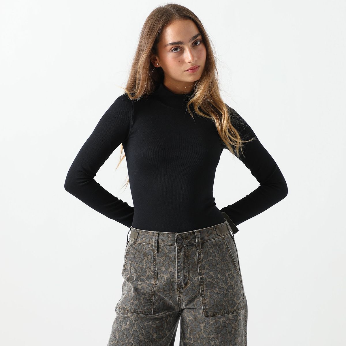 DENIMLAB - Body Manga Larga Casual Mujer Denimlab