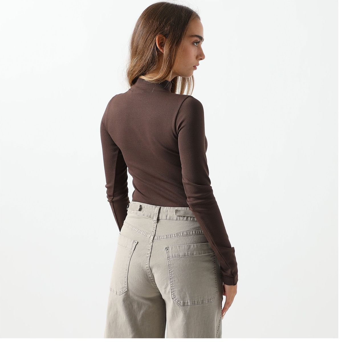 DENIMLAB - Body Manga Larga Casual Mujer Denimlab