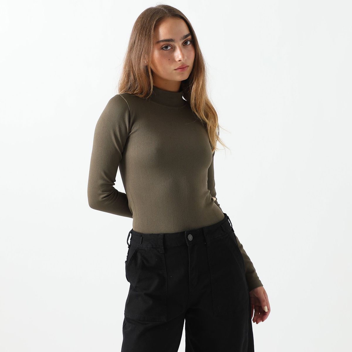 DENIMLAB - Body Manga Larga Casual Mujer Denimlab