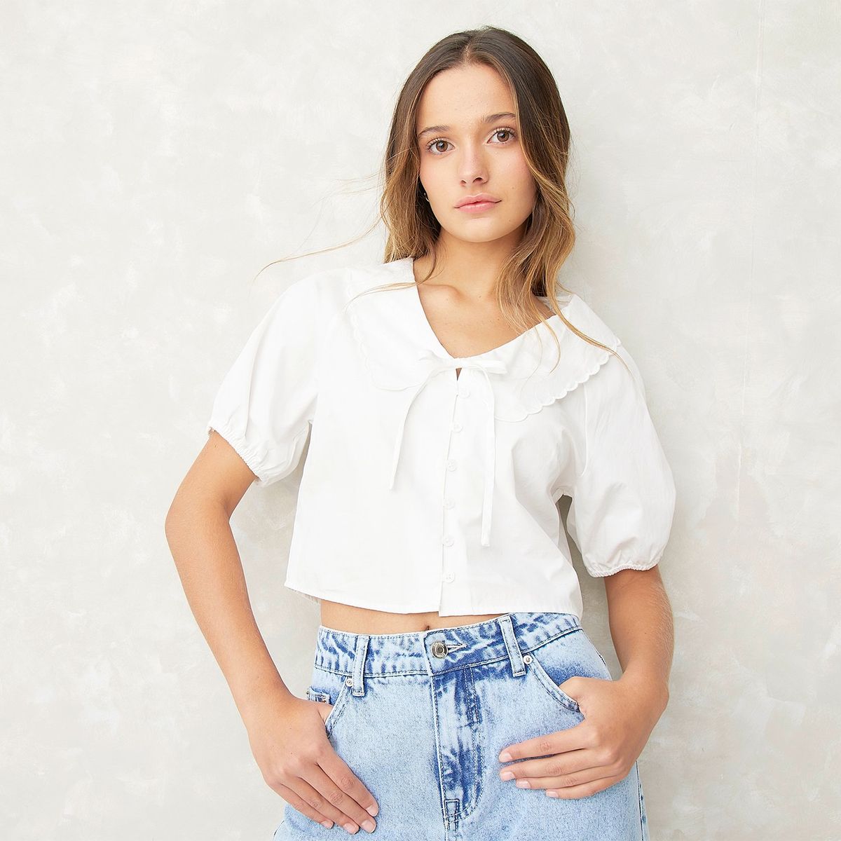 SYBILLA - Blusa Sybilla Manga Corta Algodón Mujer