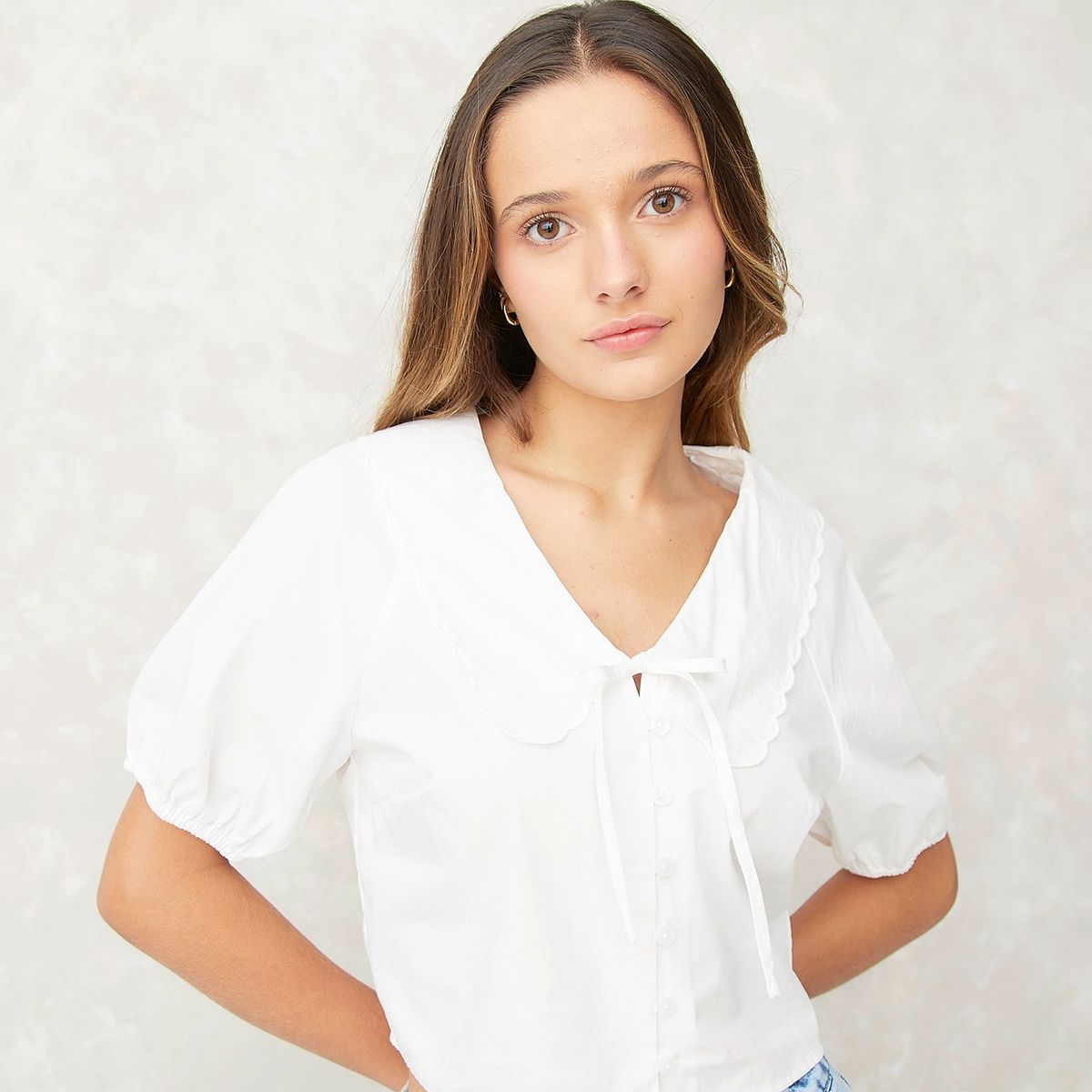 SYBILLA - Blusa Sybilla Manga Corta Algodón Mujer