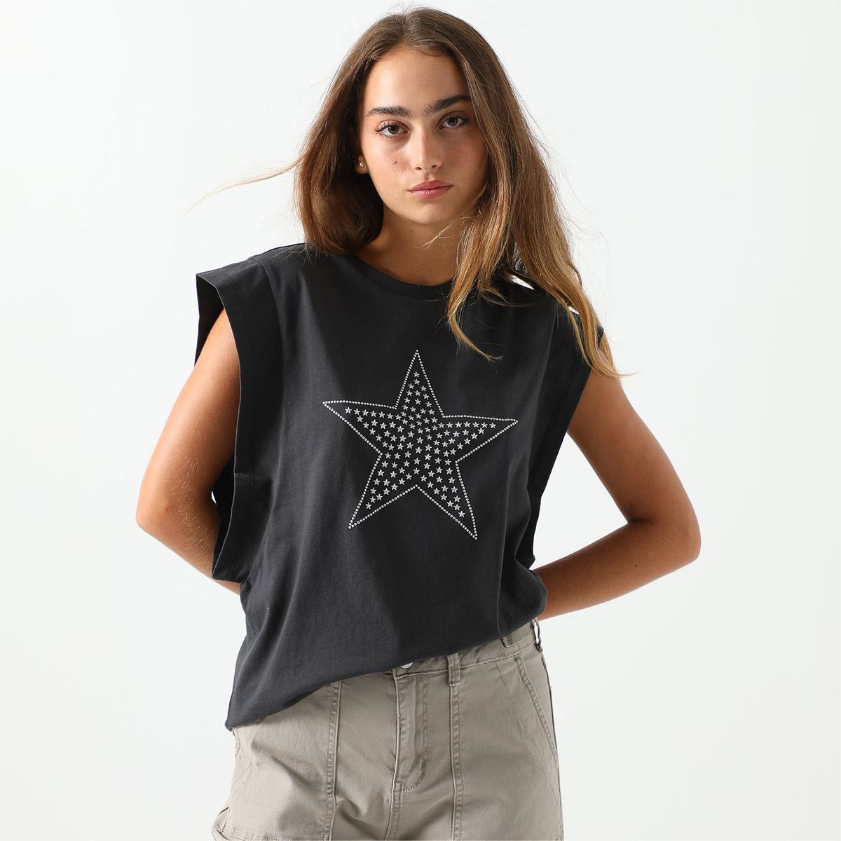 DENIMLAB - Polo Sin Mangas 100% Algodón Mujer Denimlab