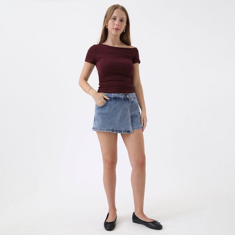 SYBILLA - Falda Short Casual Mujer Sybilla