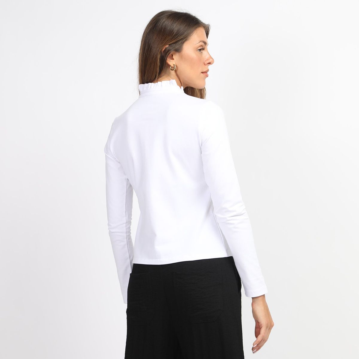 BASEMENT - Polo Manga Larga Casual Mujer Basement