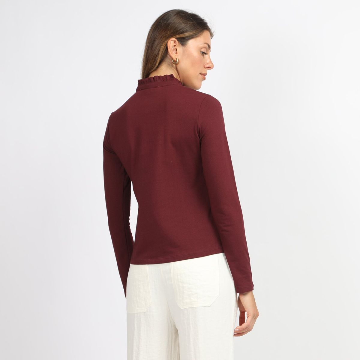 BASEMENT - Polo Manga Larga Casual Mujer Basement