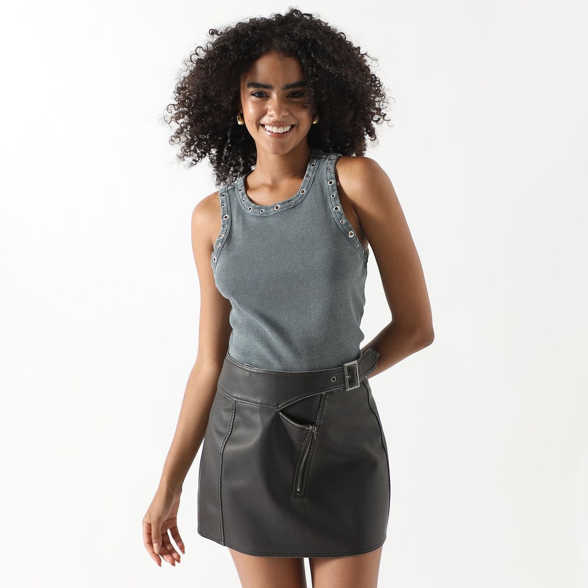 DENIMLAB - Polo Denimlab Sin Mangas Algodón Casual Mujer