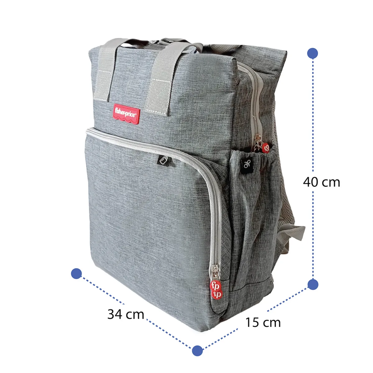 FISHER PRICE - Mochila Pañalera Con Cambiador Fisher Price