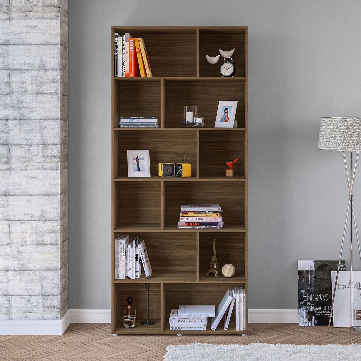 MICA - Estante Librero Xangai 12 Espacios