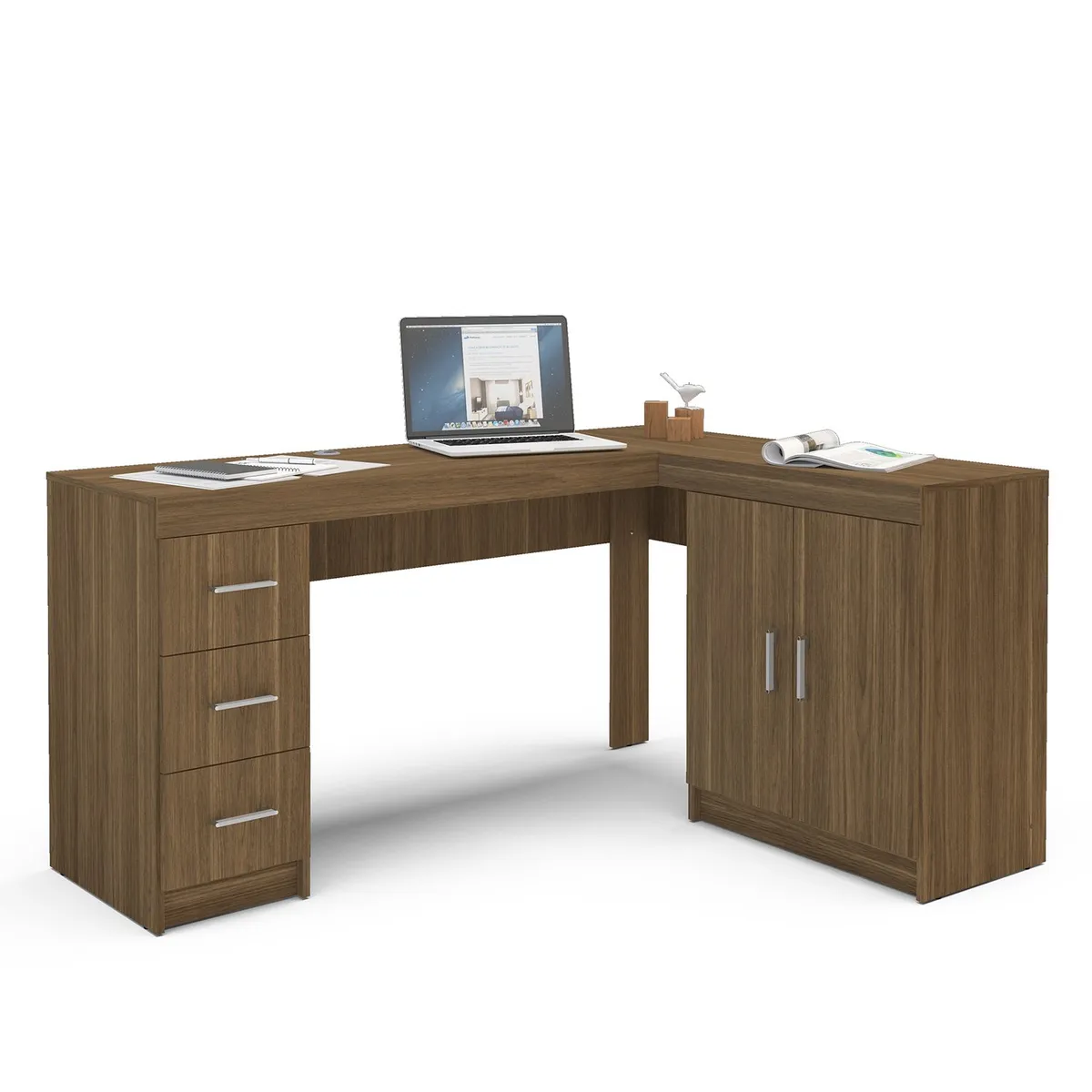 MICA - Escritorio en L Esquinero España 3 Cajones 2 Puertas