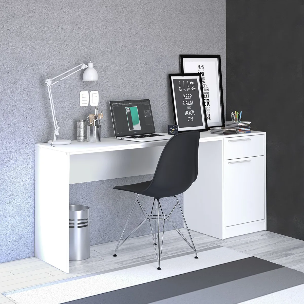 MICA - Escritorio En L Esquinero Moscou 1 Cajón 1 Puerta