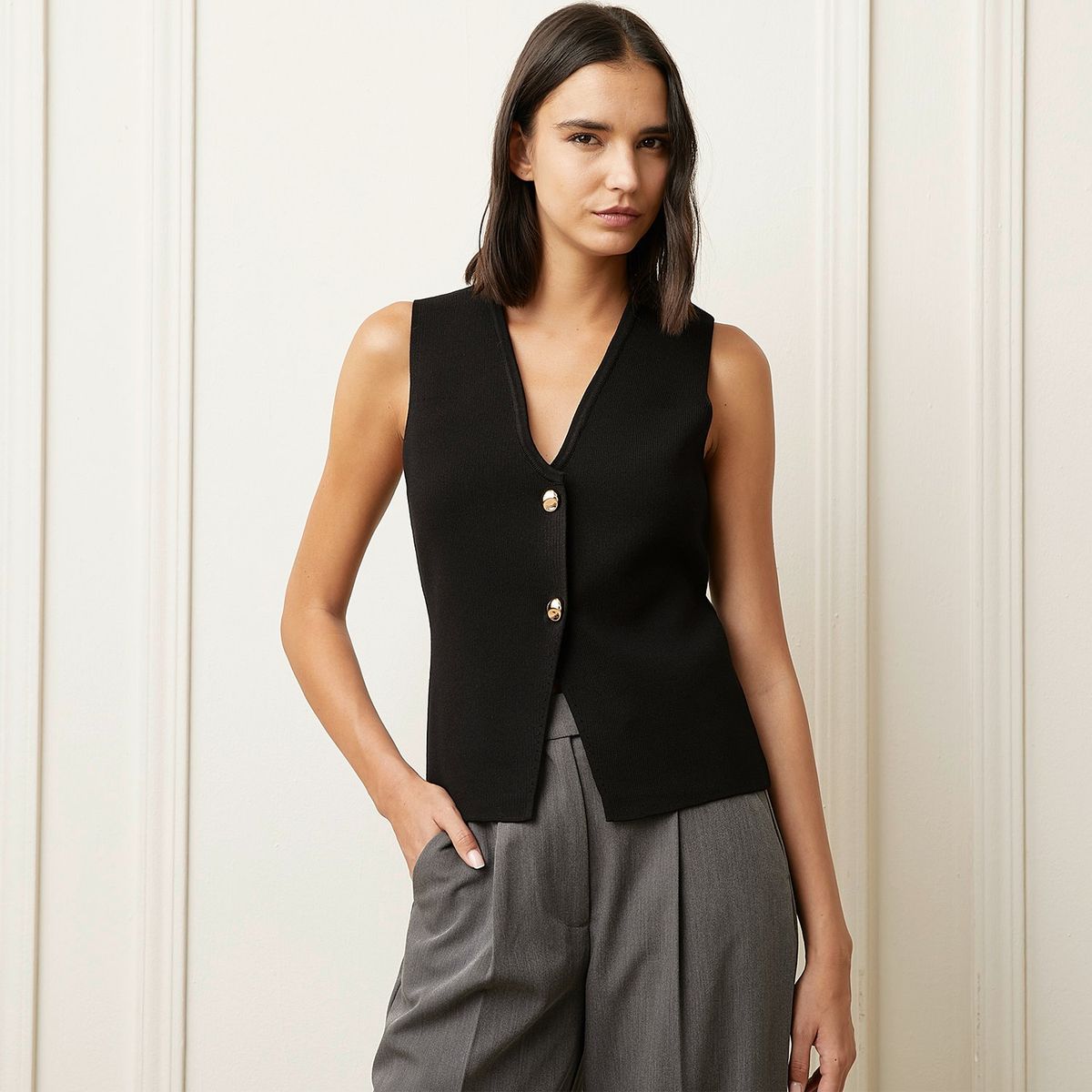 BASEMENT - Chaleco Casual Mujer Basement