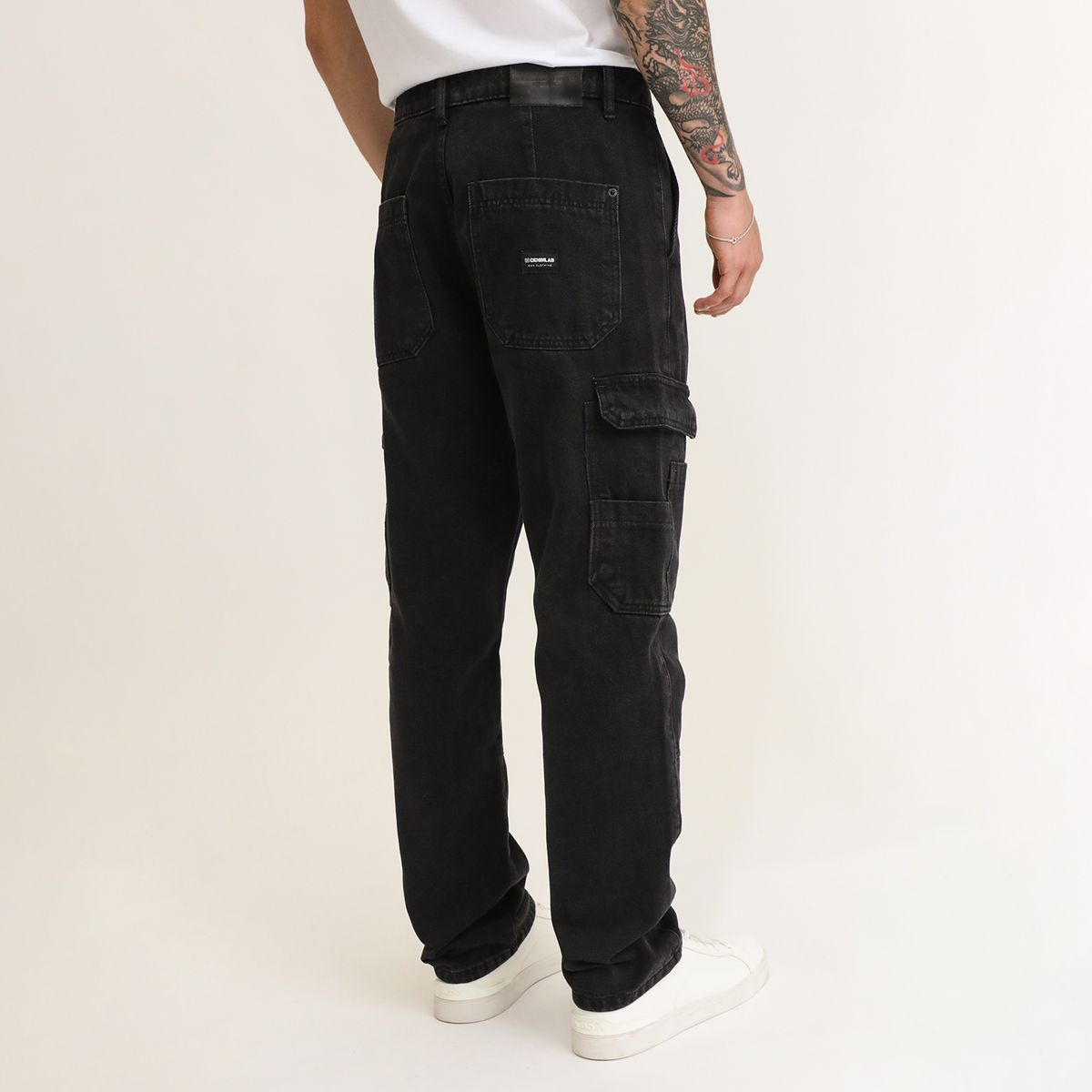 DENIMLAB - Jeans Cargo Tiro Medio Hombre Denimlab