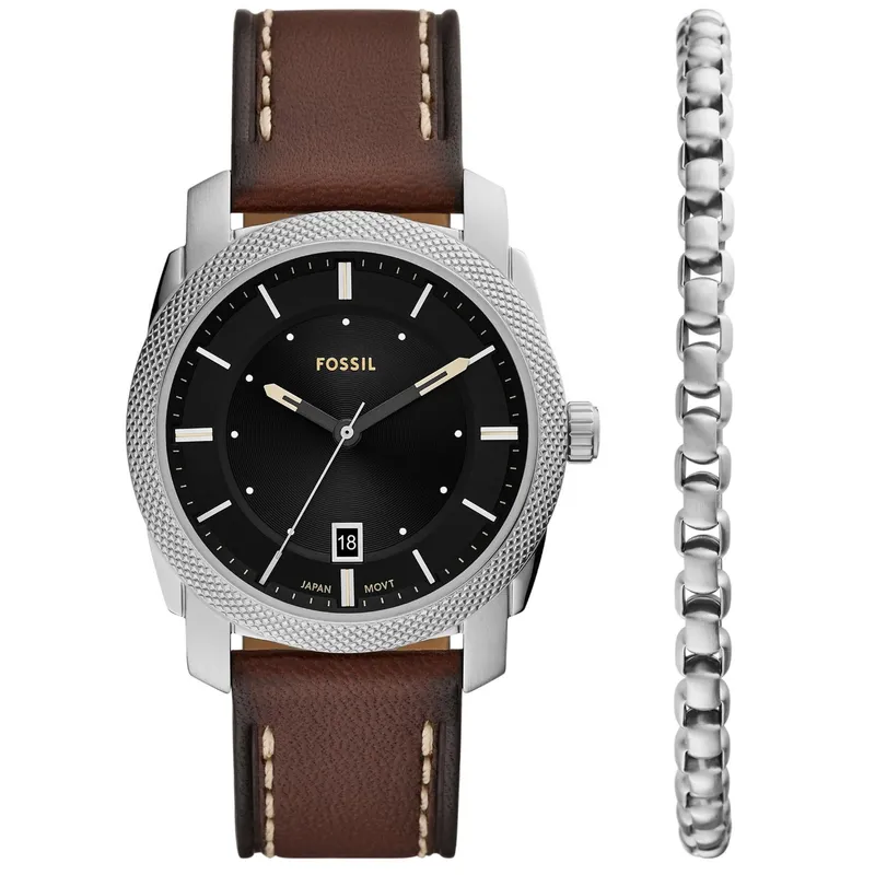 FOSSIL - Reloj Cuero Hombre Fs6081set