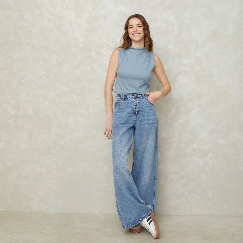 SYBILLA - Jean Wide Algodón Mujer Sybilla