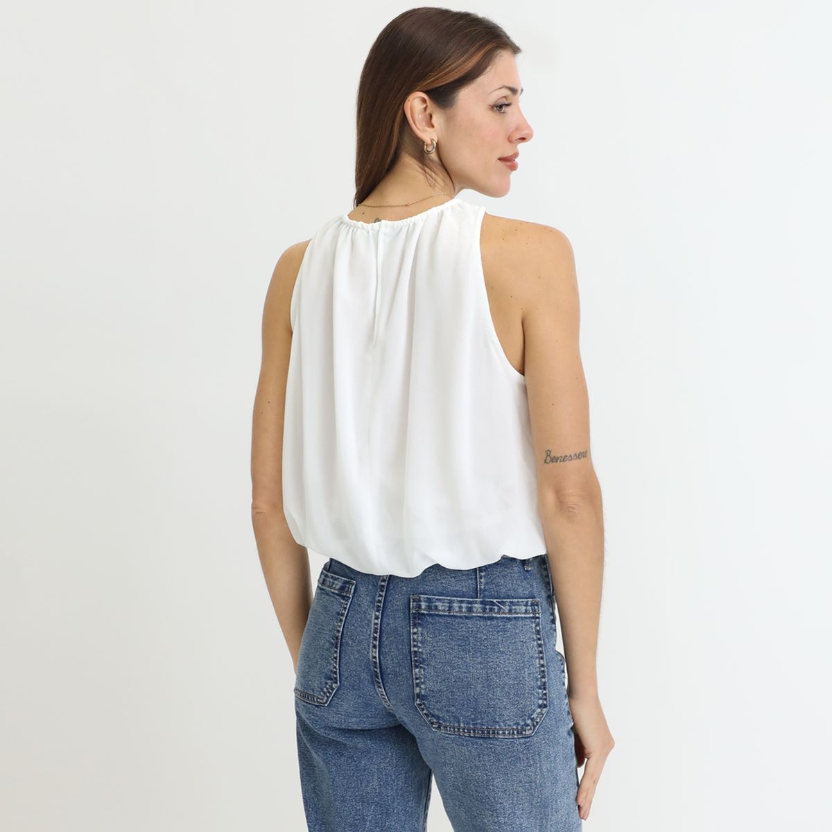 BASEMENT - Blusa Manga Corta Casual Mujer Basement