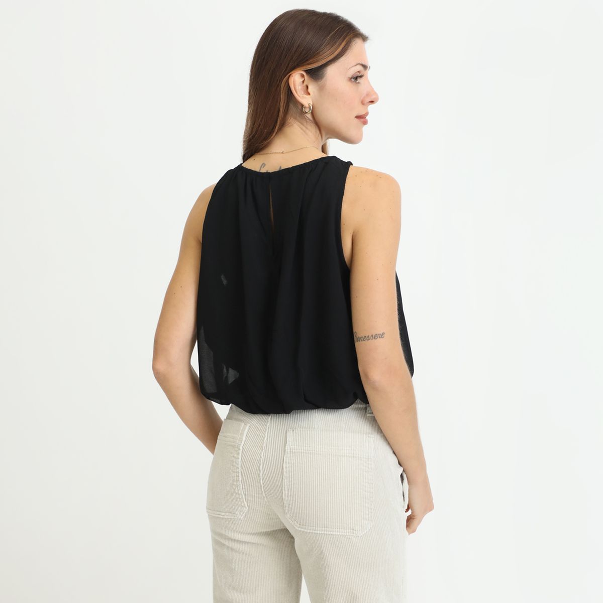 BASEMENT - Blusa Manga Corta Casual Mujer Basement