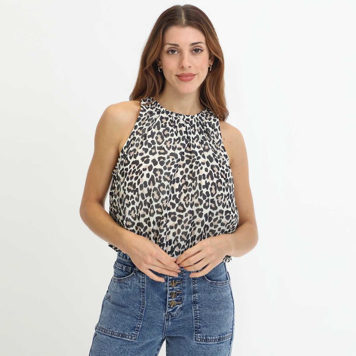 BASEMENT - Blusa Manga Corta Casual Mujer Basement
