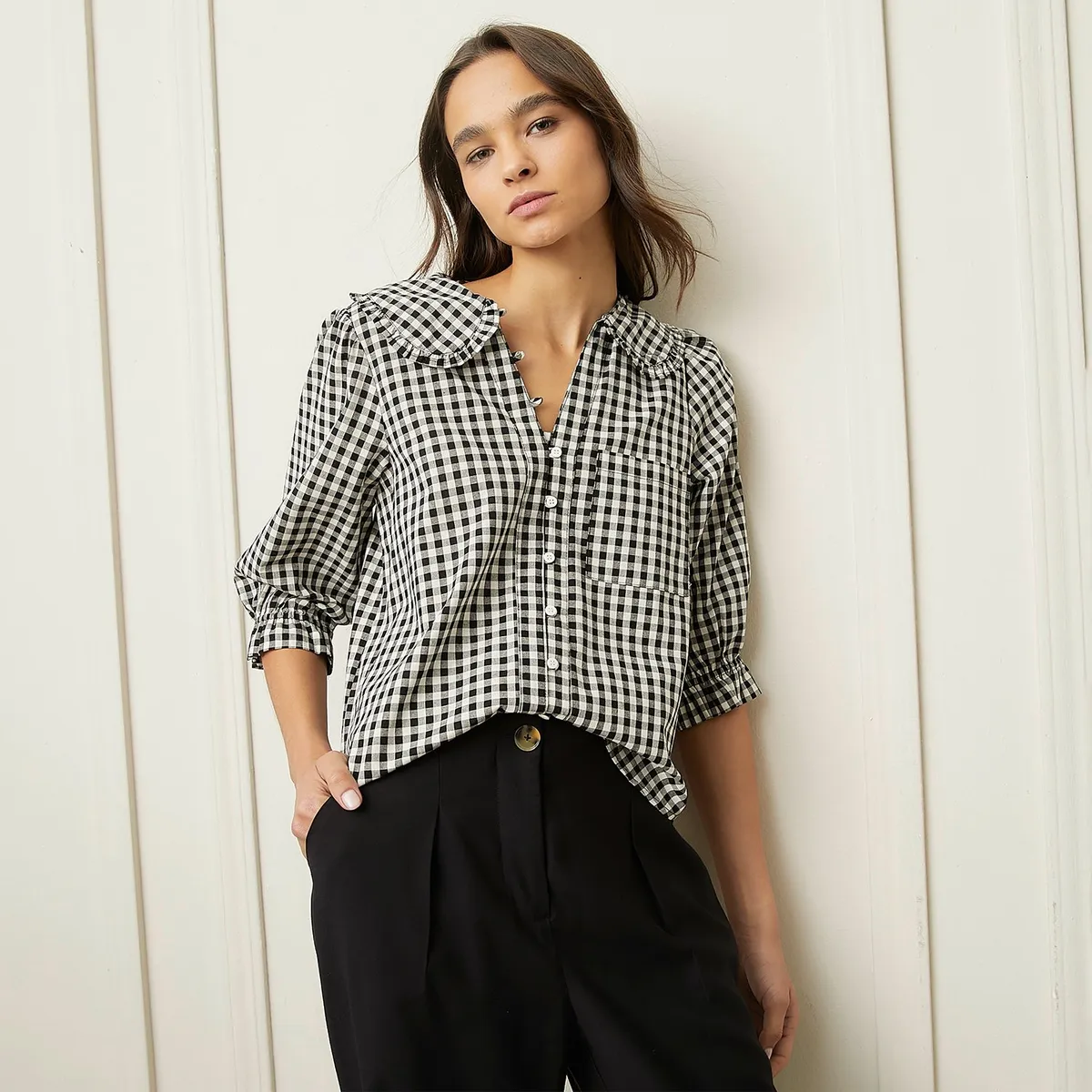 BASEMENT - Blusa Manga Larga Casual Mujer Basement