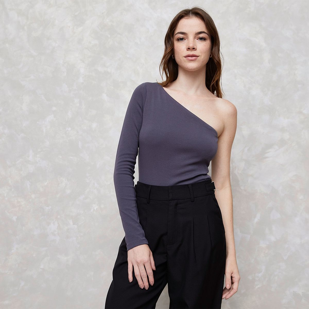 SYBILLA - Body Manga Larga Un Hombro Algodón Mujer Sybilla