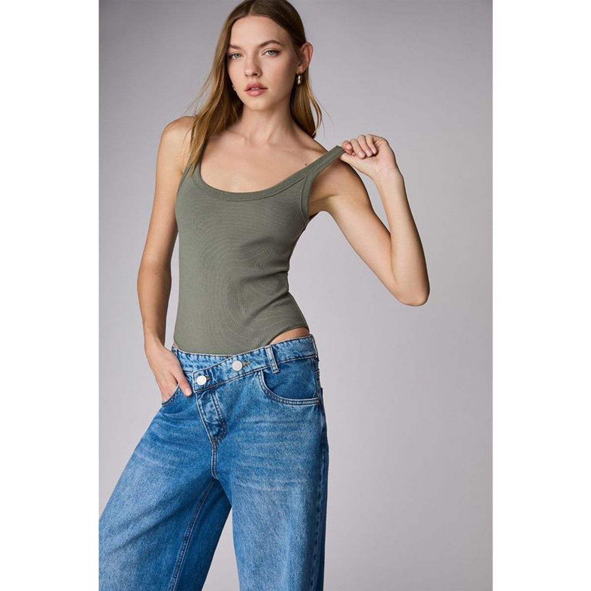 SYBILLA - Body Sin Mangas Algodón Mujer Sybilla