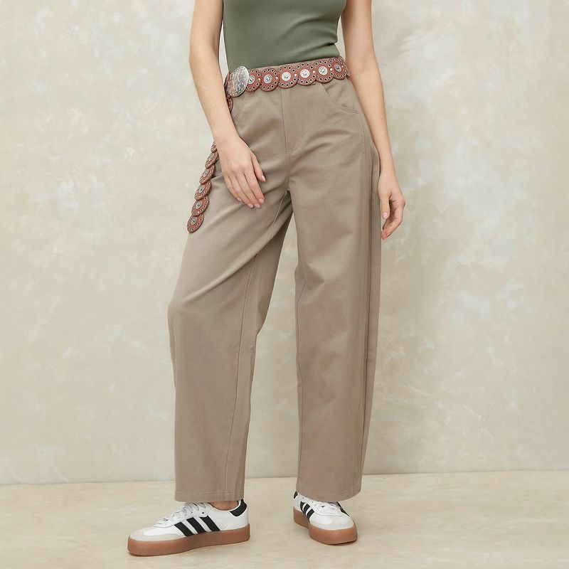 SYBILLA - Pantalón Balloon 100% Algodón Mujer Sybilla