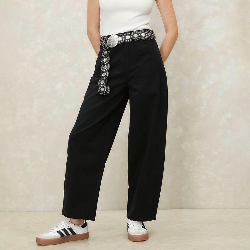 SYBILLA - Pantalón Balloon 100% Algodón Mujer Sybilla