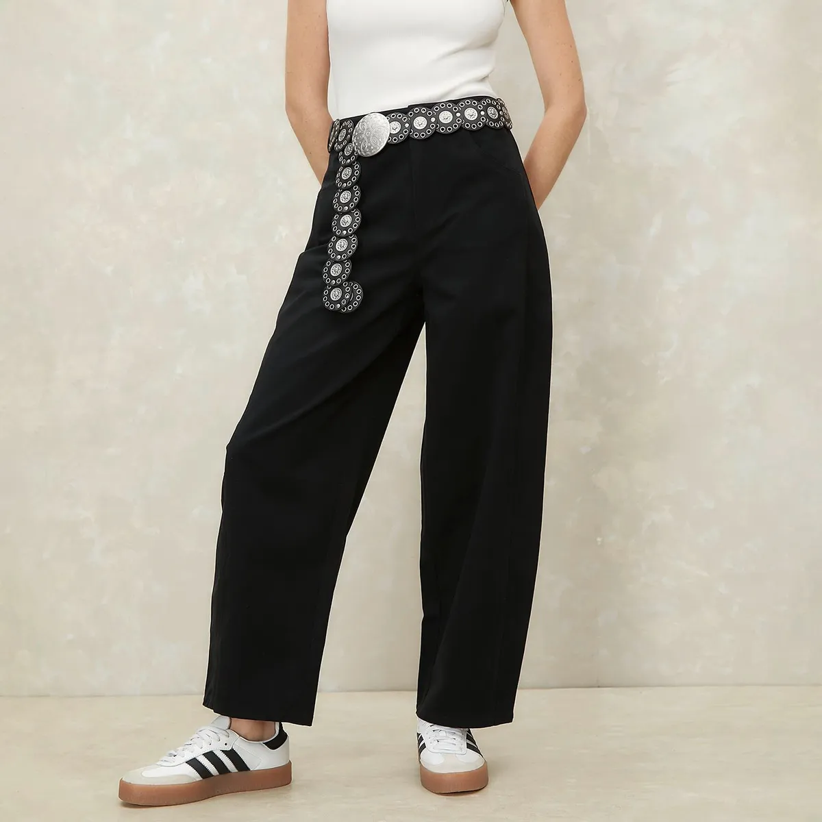 SYBILLA - Pantalón Balloon 100% Algodón Mujer Sybilla