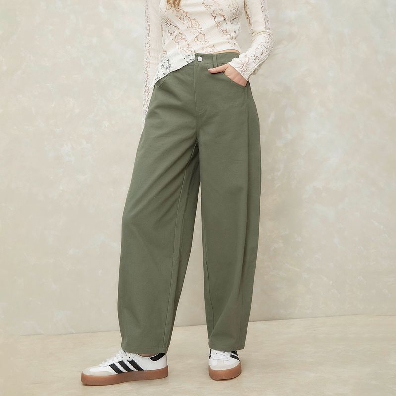 SYBILLA - Pantalón Balloon 100% Algodón Mujer Sybilla