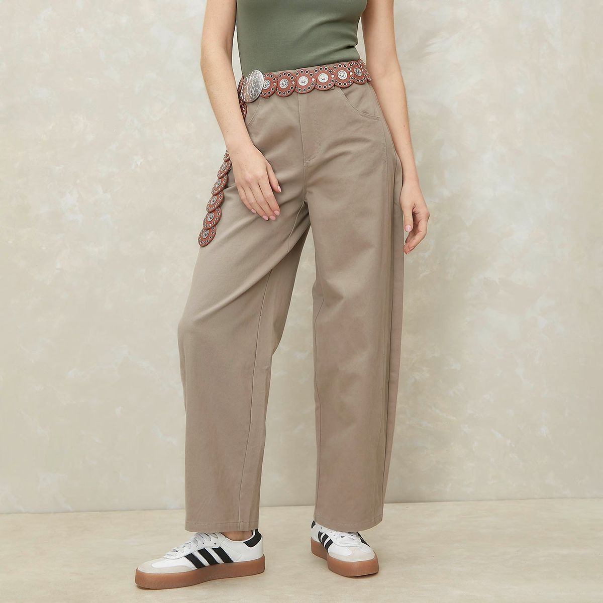 SYBILLA - Pantalón Balloon 100% Algodón Mujer Sybilla