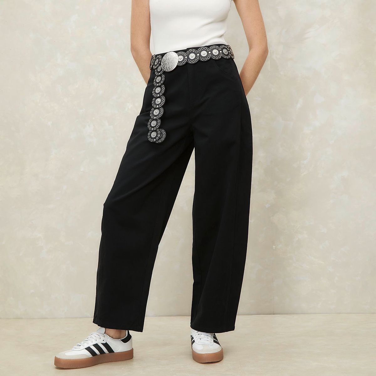 SYBILLA - Pantalón Balloon 100% Algodón Mujer Sybilla