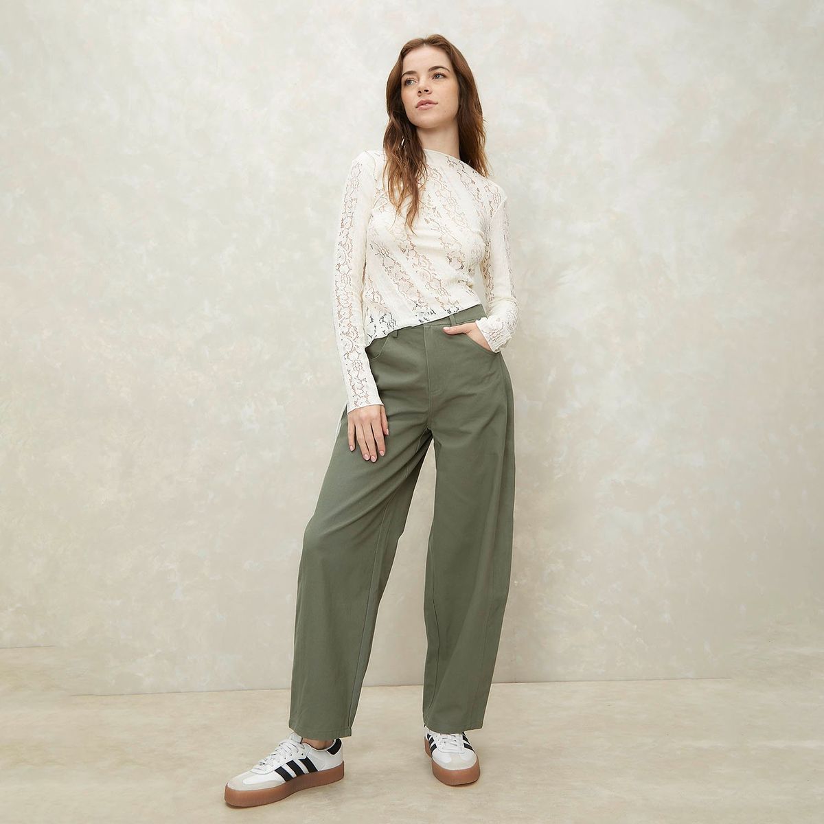 SYBILLA - Pantalón Balloon 100% Algodón Mujer Sybilla