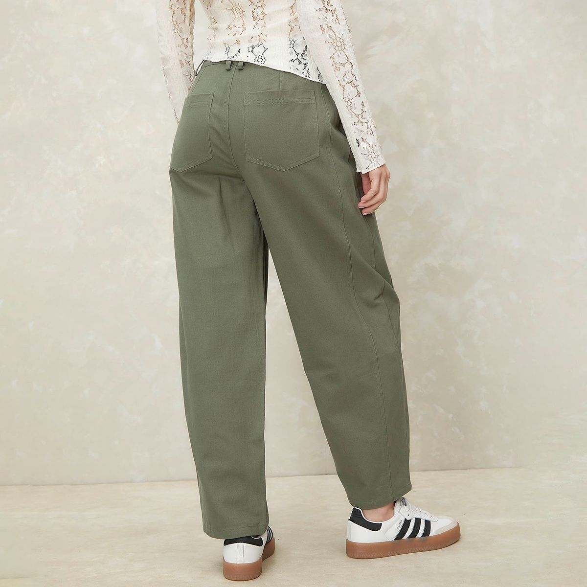 SYBILLA - Pantalón Balloon 100% Algodón Mujer Sybilla