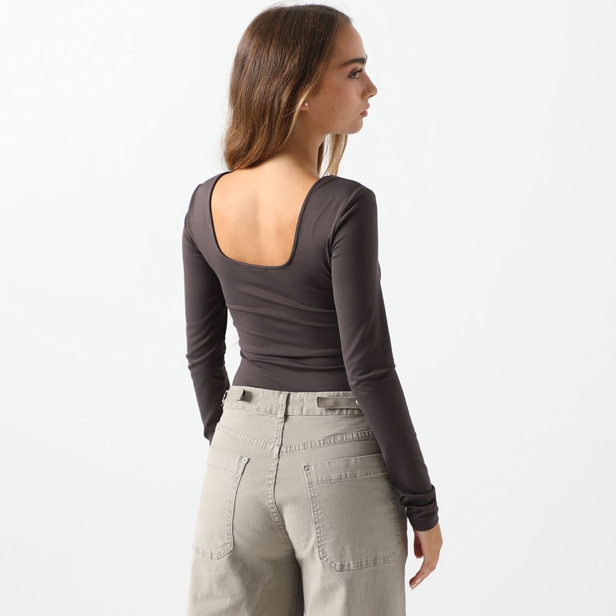 DENIMLAB - Body Manga Larga Casual Mujer Denimlab