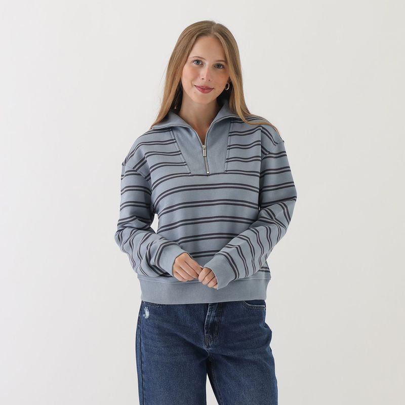 SYBILLA - Polera Casual Algodón Mujer Sybilla